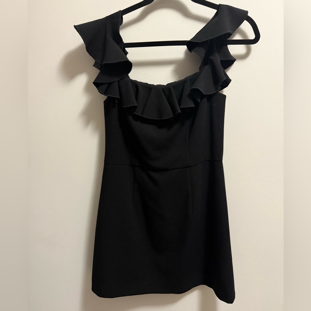 FRENCH CONNECTION OFF THE SHOULDER Ruffle MINI DRESS - size 8